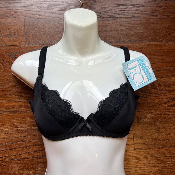 NWT Q – T  Intimates Lace Underwire Demi Everyday Bra 34C Black - Picture 7 of 11